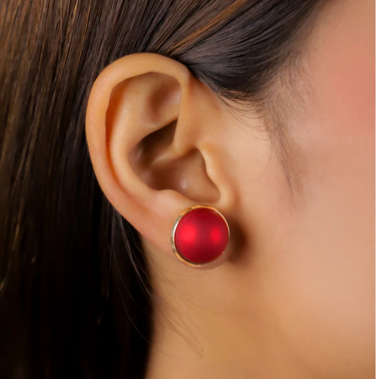 red earrings for women
