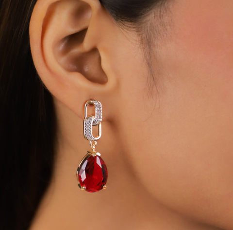 red earrings for women