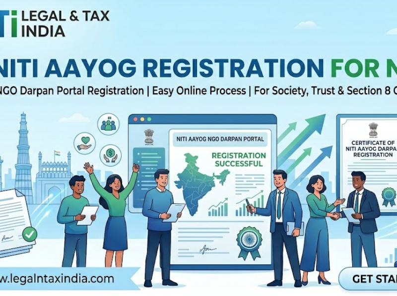 Apply NITI Aayog Registration for NGO | Legal-N-Tax