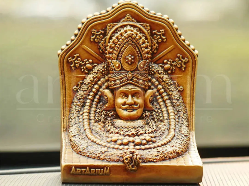 car dashboard krishna idol