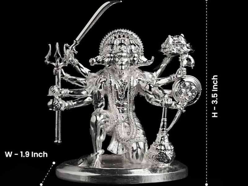 silver hanuman idol